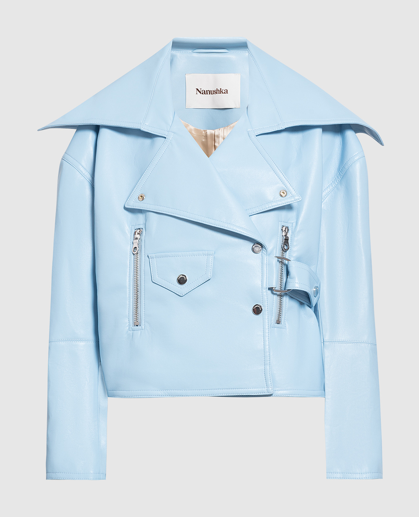 

Ado blue jacket Nanushka, Light blue