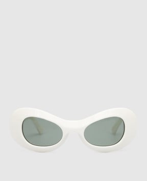 AMBUSH White Jordee sunglasses with textured logo BERI007F22PLA001