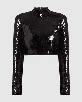 David Koma Black top with sequins PF22DK04T