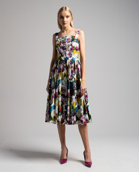 Dolce&Gabbana Nocturnal Flower midi dress F6ZT0THS5Q2