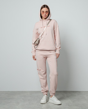Givenchy Pink joggers with textured logo BW50TJ3Z85