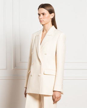 Gabriela Hearst White double-breasted Kees wool and silk jacket 4235574W132