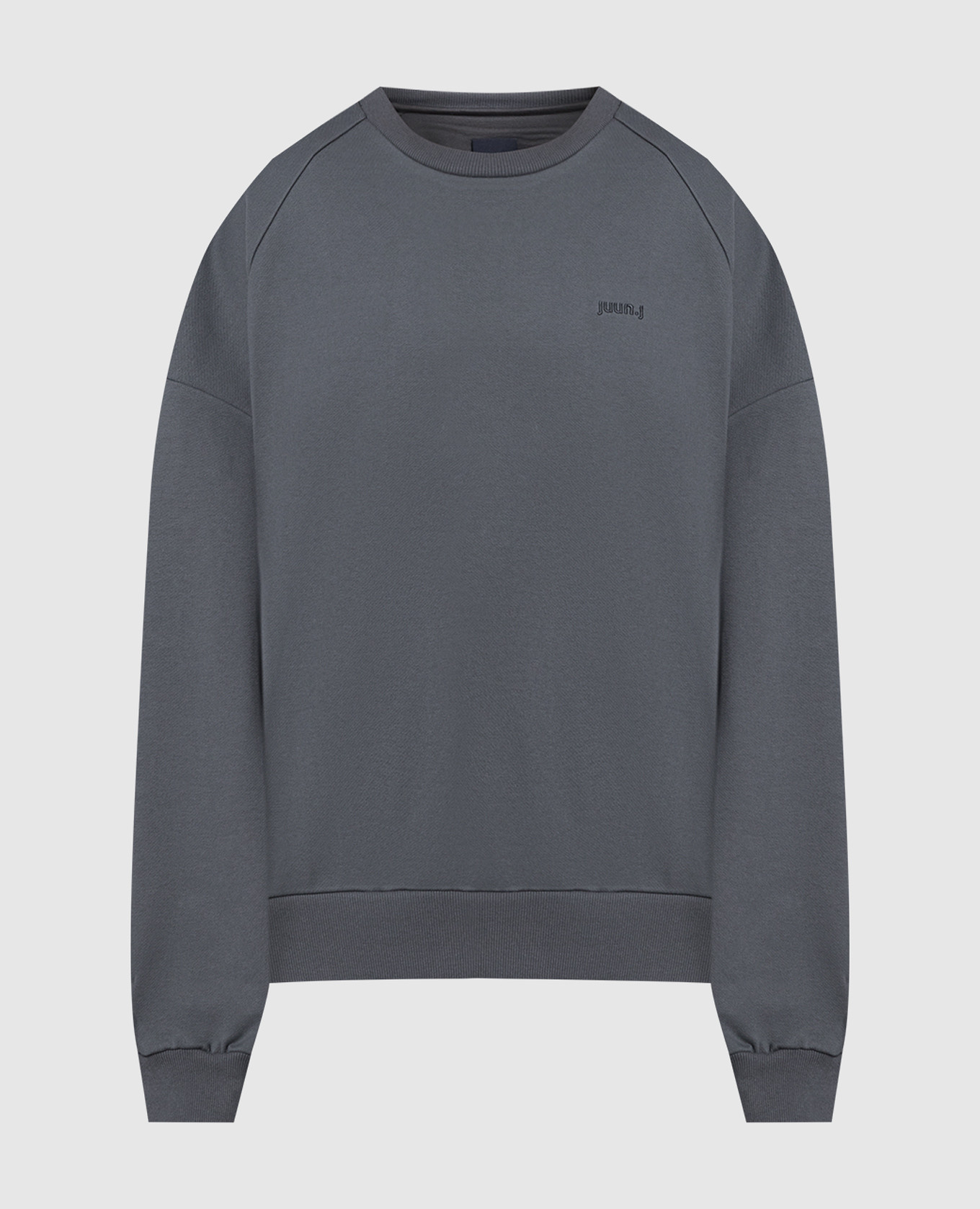 

Gray sweatshirt with logo and print Juun.j, Серый