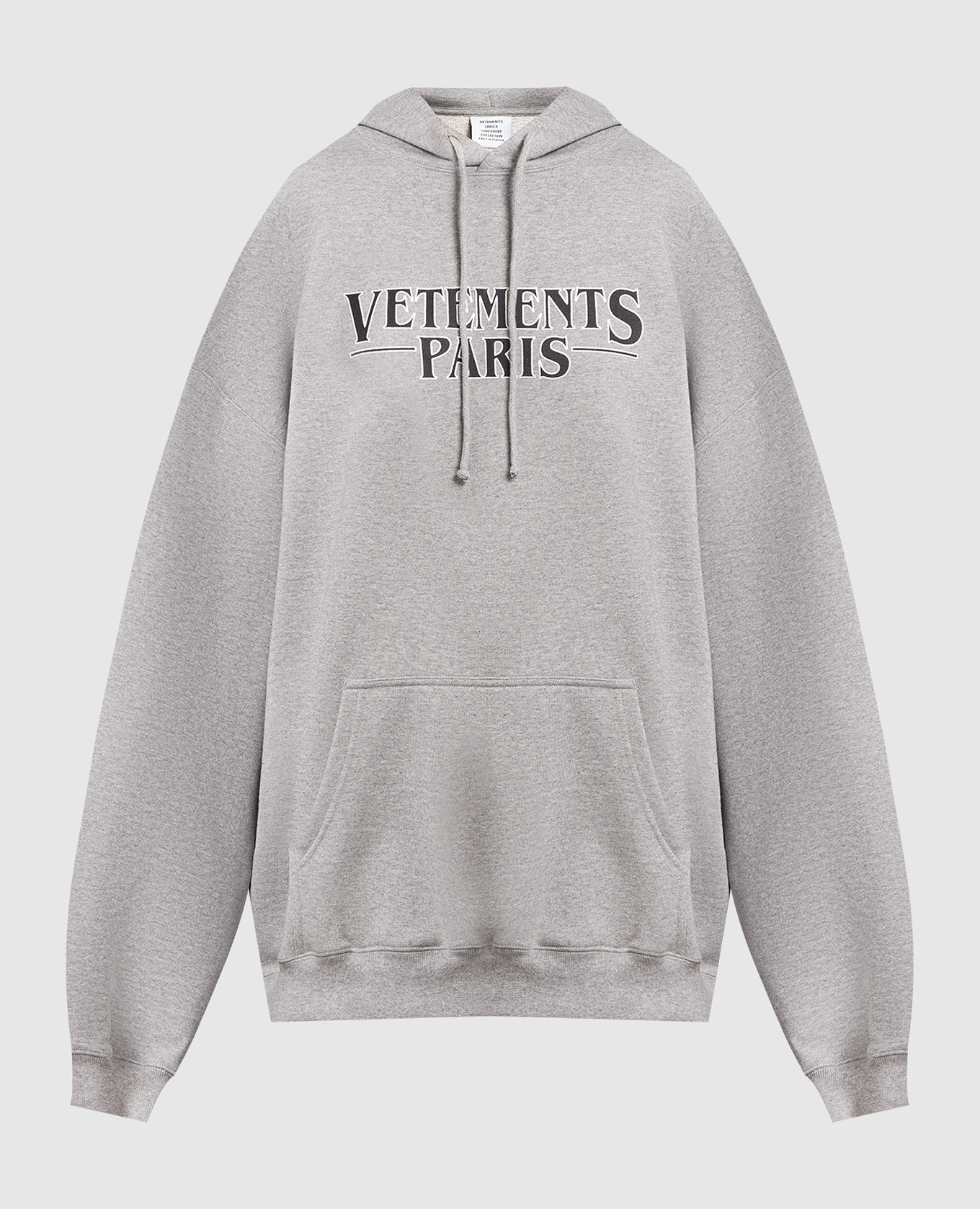 

Gray hoodie with logo print Vetements, Серый