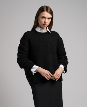 Helmut Lang Black sweater with contrasting trim N07HW703