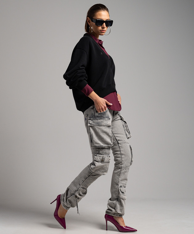 デニム・ジーパン THE ATTICO 'Essie' jeans Gray 241WCP113D070 Essie denim cargo pants in grey - The Attico | Mytheresa