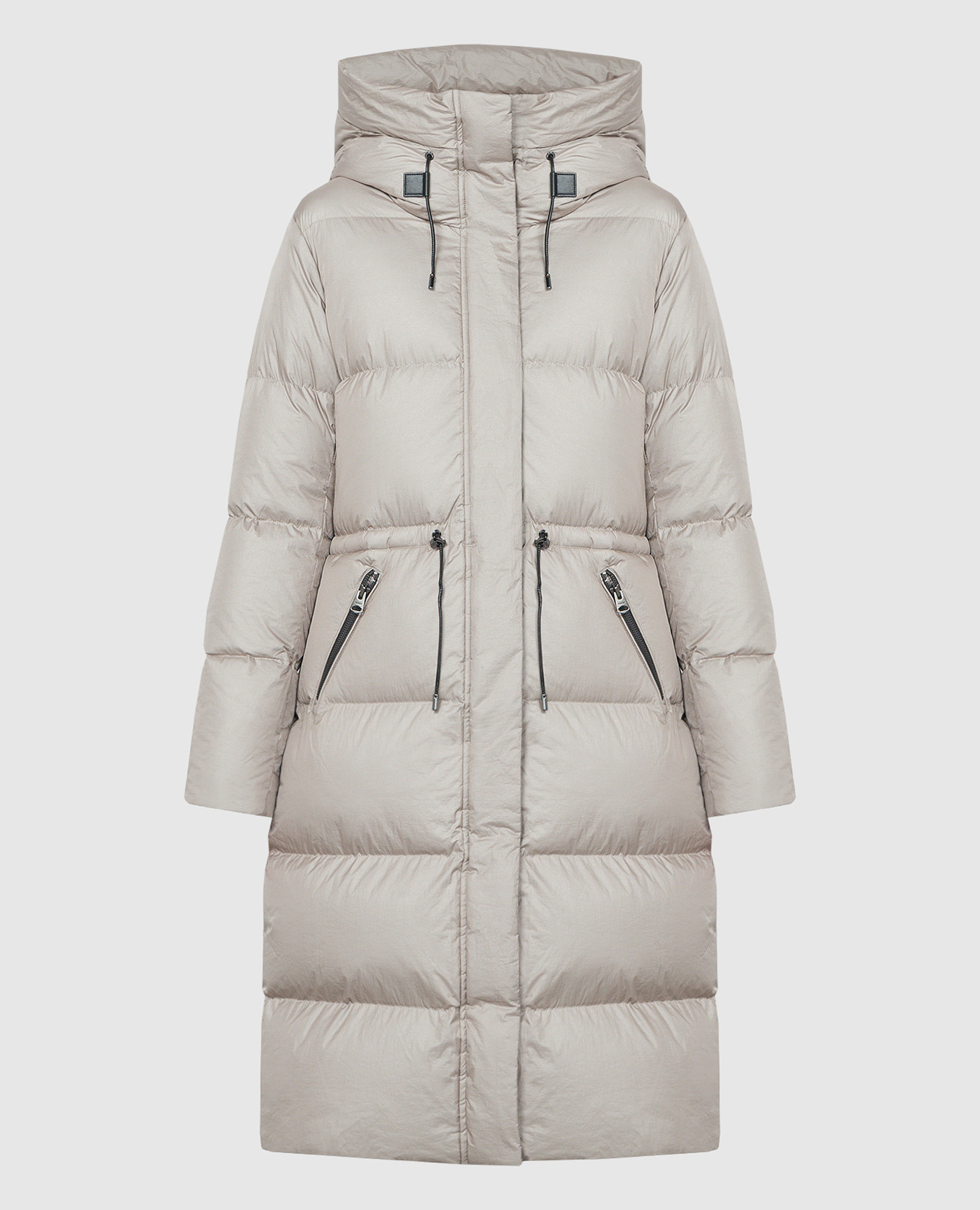 Brown ishani down jacket with logo emblem mackage