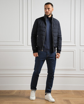 Cashmere&Whiskey Blue melange wool jumper 97397