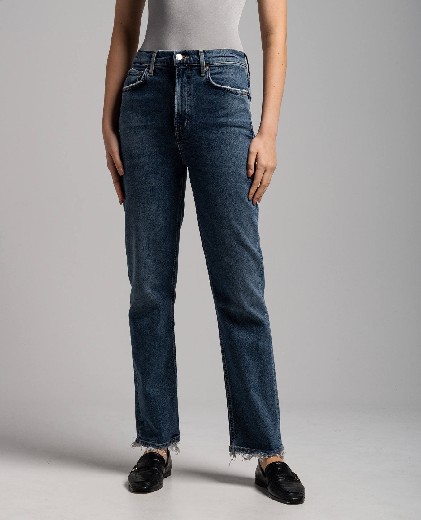 Blue jeans with a distressed effect AGOLDE 3