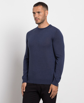 Cashmere&Whiskey Blue wool, silk and cashmere jumper MU8191318410R