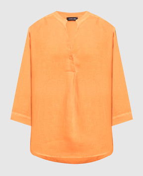 ANNECLAIRE Orange linen blouse D0234670
