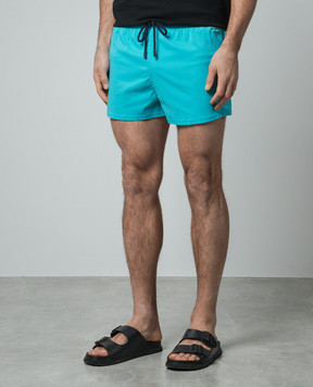 Vilebrequin Blue logo swim shorts MANH9E00