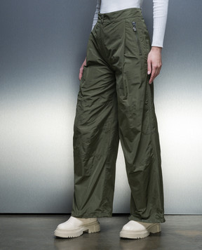 Moncler Green pants with logo 2A0001854AWA
