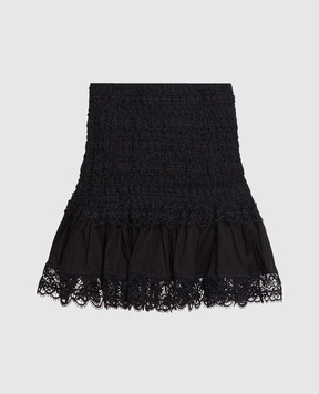 Charo Ruiz Black skirt Fleur with lace 221403