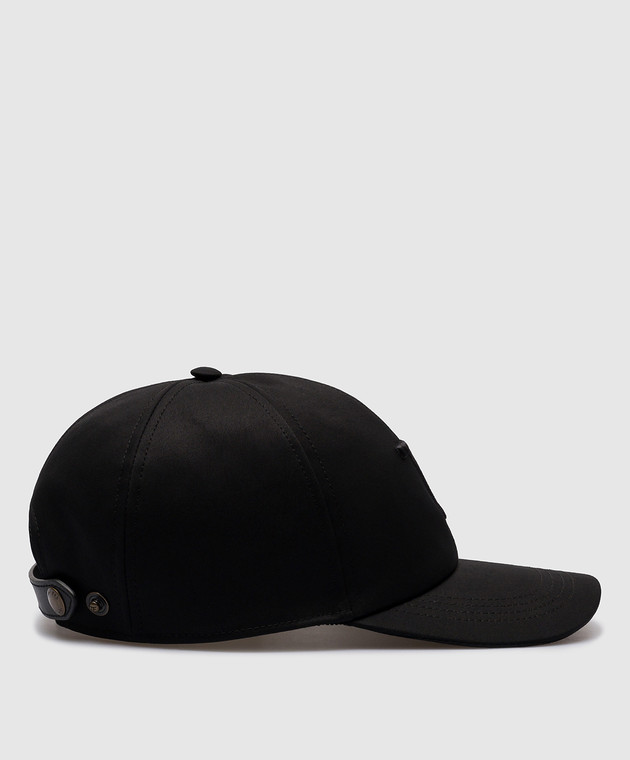 Tom Ford - Black cap with monogram logo embroidery MH003TCN036G