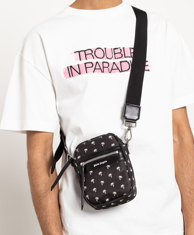 ◆Palm Angels 23SS 最新作◆MINI PALMS◆クロスボディバッグ◆ Palm Angels - Black Mini Palms print crossbody bag
