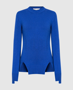 Alexander McQueen Blue textured cashmere jumper 710275Q1A3Q