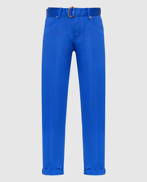 Tom Ford Blue satin pants made of silk PAW143FAX671