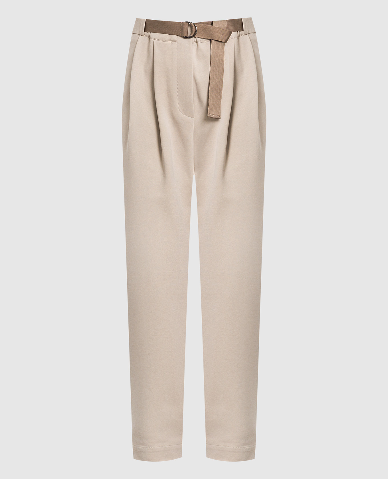 Beige Carrot Pants Brunello Cucinelli