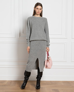 Ballantyne Gray wool and cashmere skirt B1G03712WC9