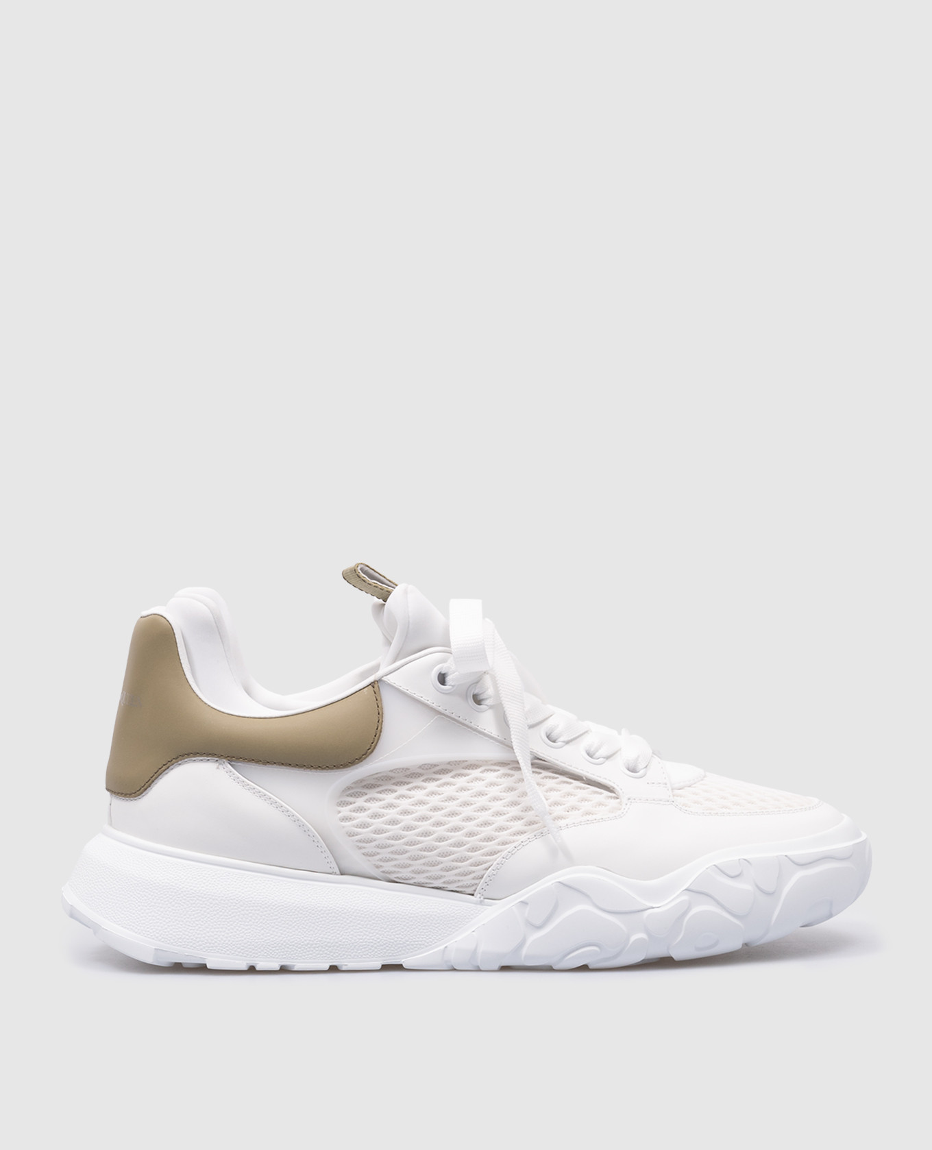 White combination sneakers with logo alexander mcqueen