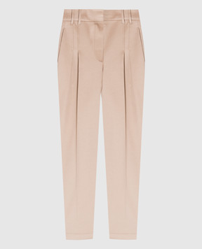 Brunello Cucinelli Beige pants with monil chain MP126P8423