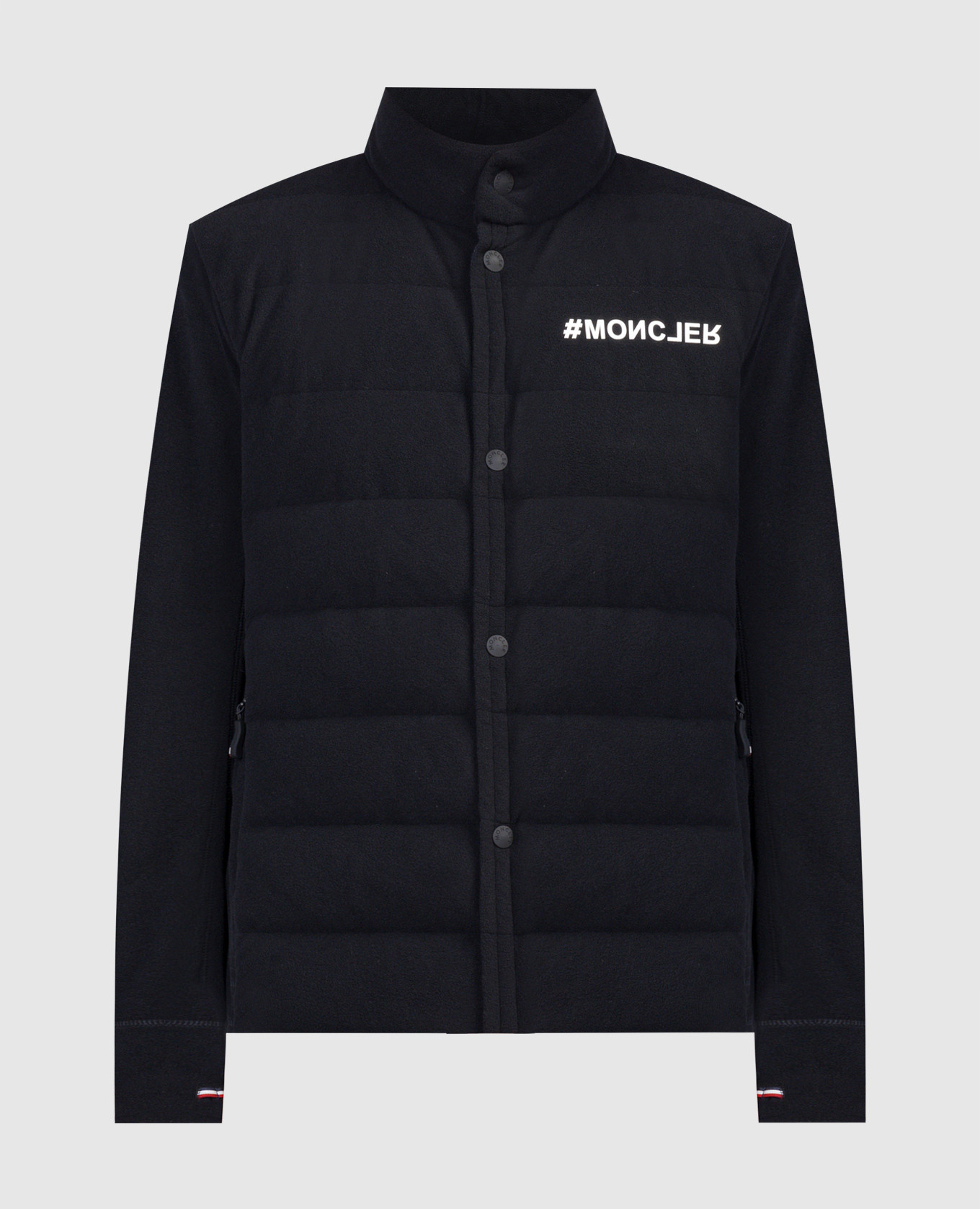 

Black jacket with contrasting logo Moncler Grenoble