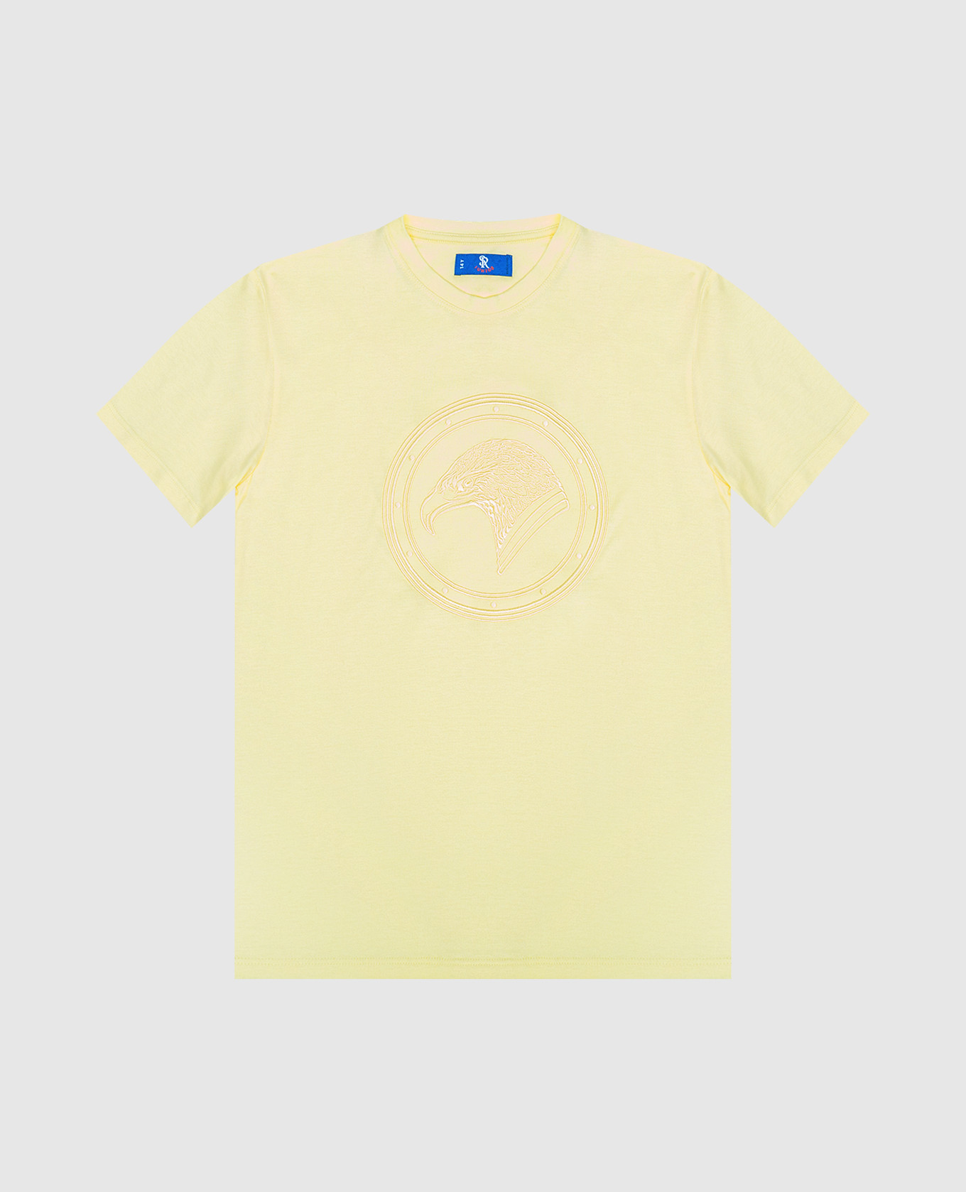 Children's yellow t-shirt with logo embroidery stefano ricci