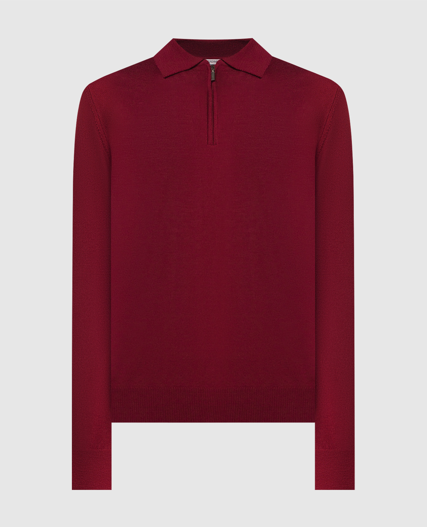 

Burgundy polo shirt made of merino wool D'Uomo Milano