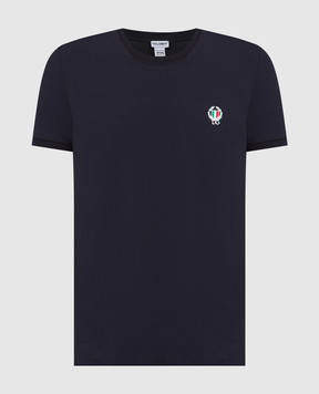 Dolce&Gabbana Navy T-shirt with logo embroidery M8C03JFUECG