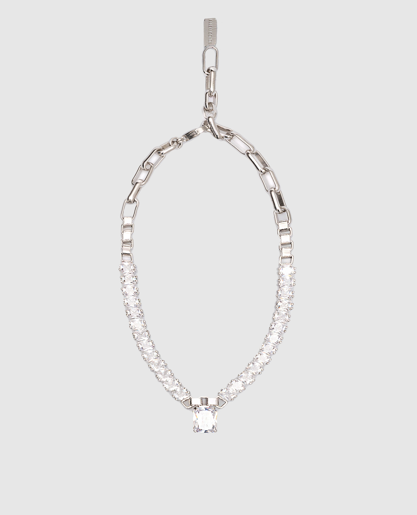 

Silver necklace with crystals Ellen Conde