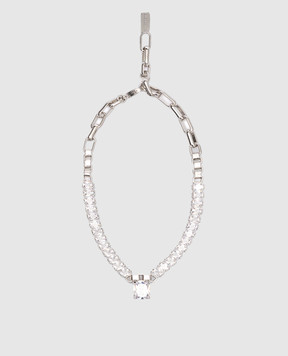 Ellen Conde Silver necklace with crystals ZC9