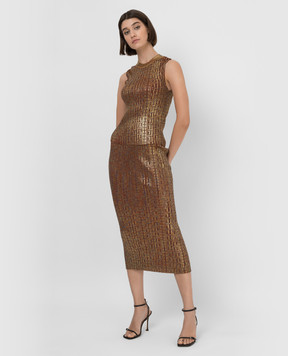 Balmain Metallic top XF1AG007KB29