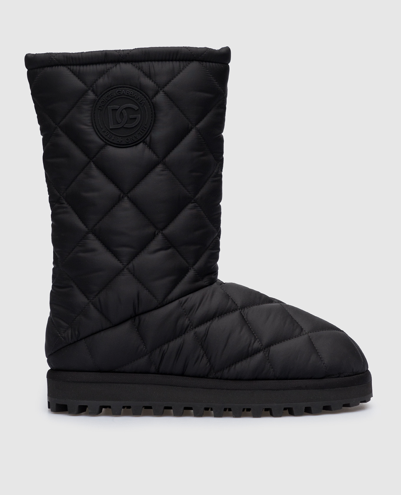 

Black quilted boots with logo Dolce&Gabbana