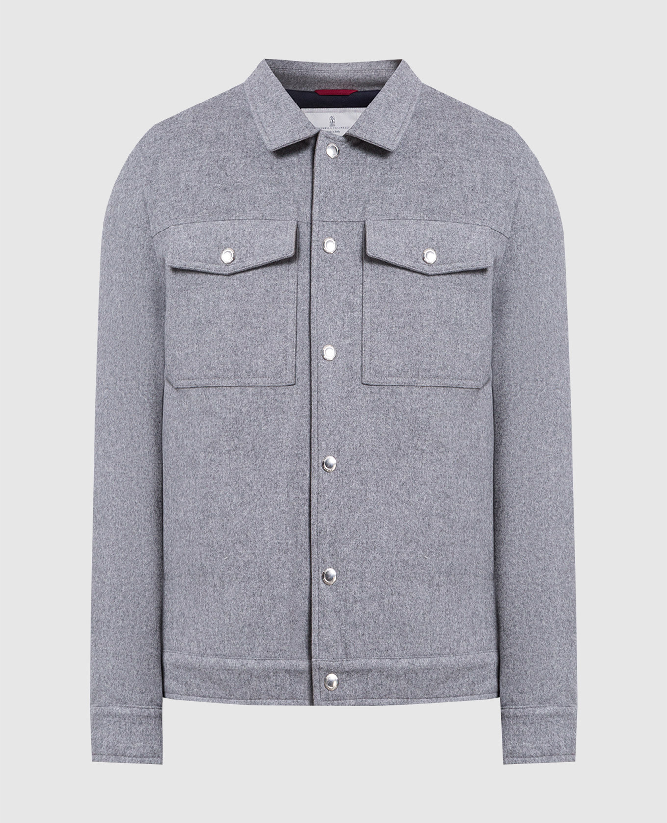 

Gray wool jacket Brunello Cucinelli, Серый