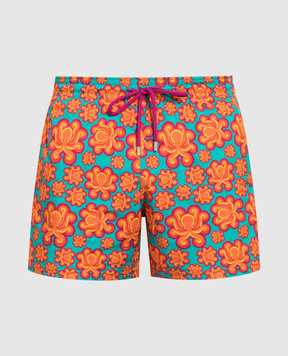 Vilebrequin Monrise Green Print Swim Shorts MSOH3F41