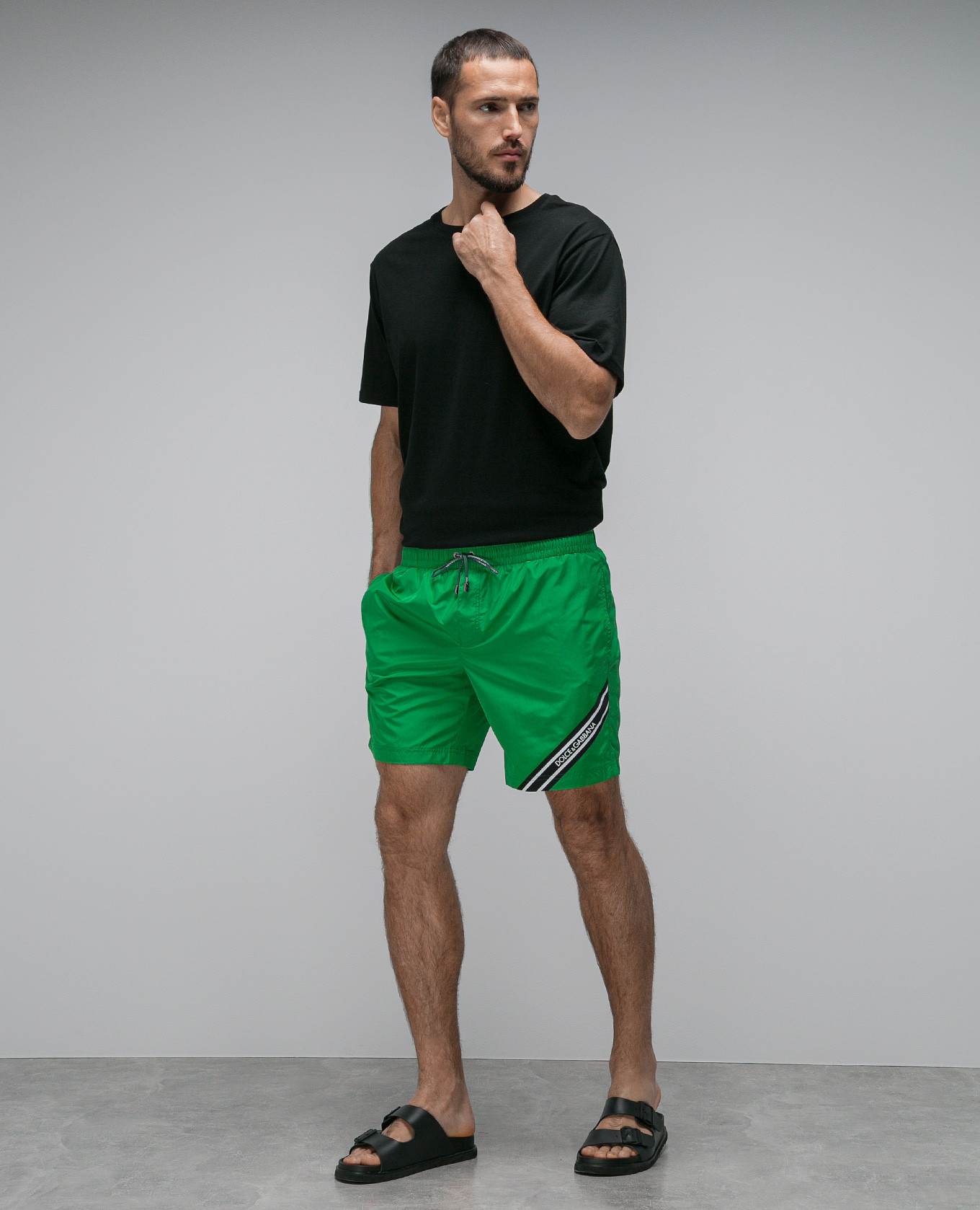 Green logo swim shorts Dolce&Gabbana 2