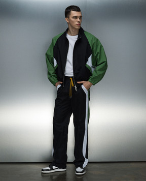 Rhude Black trousers with stripes RHPS24PA05005119
