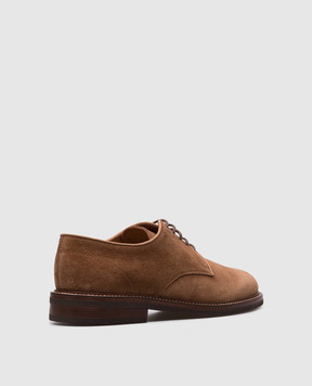 Brunello Cucinelli Brown suede derbies MZUNICK771