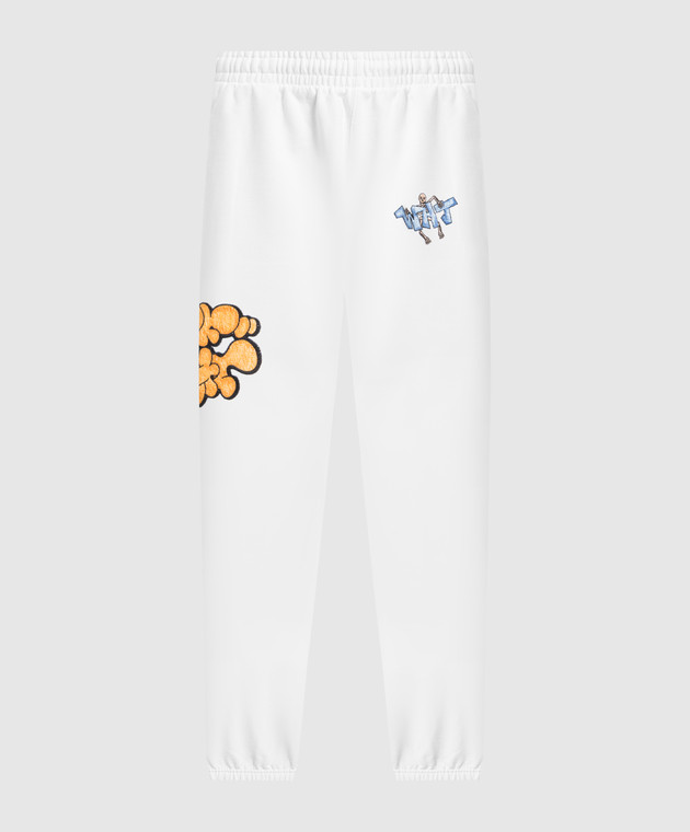 パンツ OFF-WHITE GRAFF PUPP SLIM SWEATPANTS Off-White - Graff Pupp Embroidered Printed Cotton-Jersey