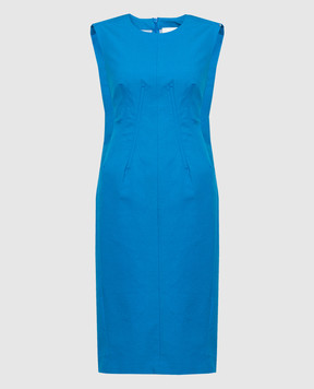 Max Mara Sportmax Plana blue jacquard dress PLAVA