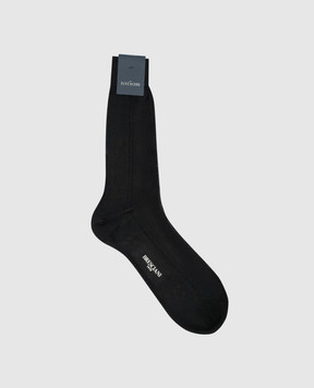 Bresciani Blue silk socks MC013UN0005XX