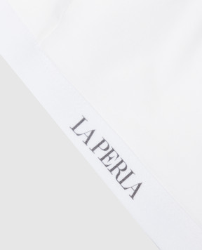 LA PERLA Children's white top with logo 51339814