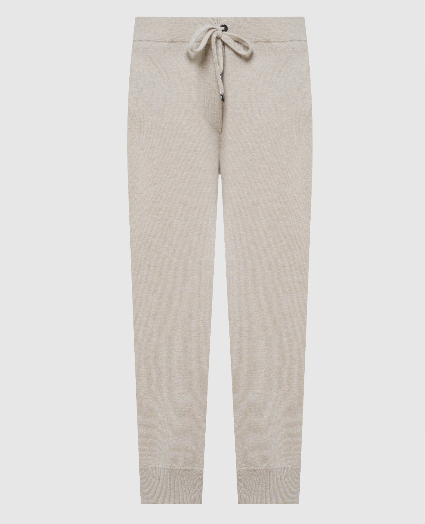 Beige cashmere joggers brunello cucinelli