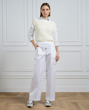 Peserico Yellow vest with sequins S99194F03