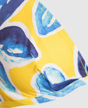 Vilebrequin Yellow bodice from Faith swimsuit in a print FTHH3H07