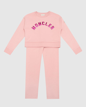 Moncler ENFANT Children's pink suit with logo 8M00009899PS810