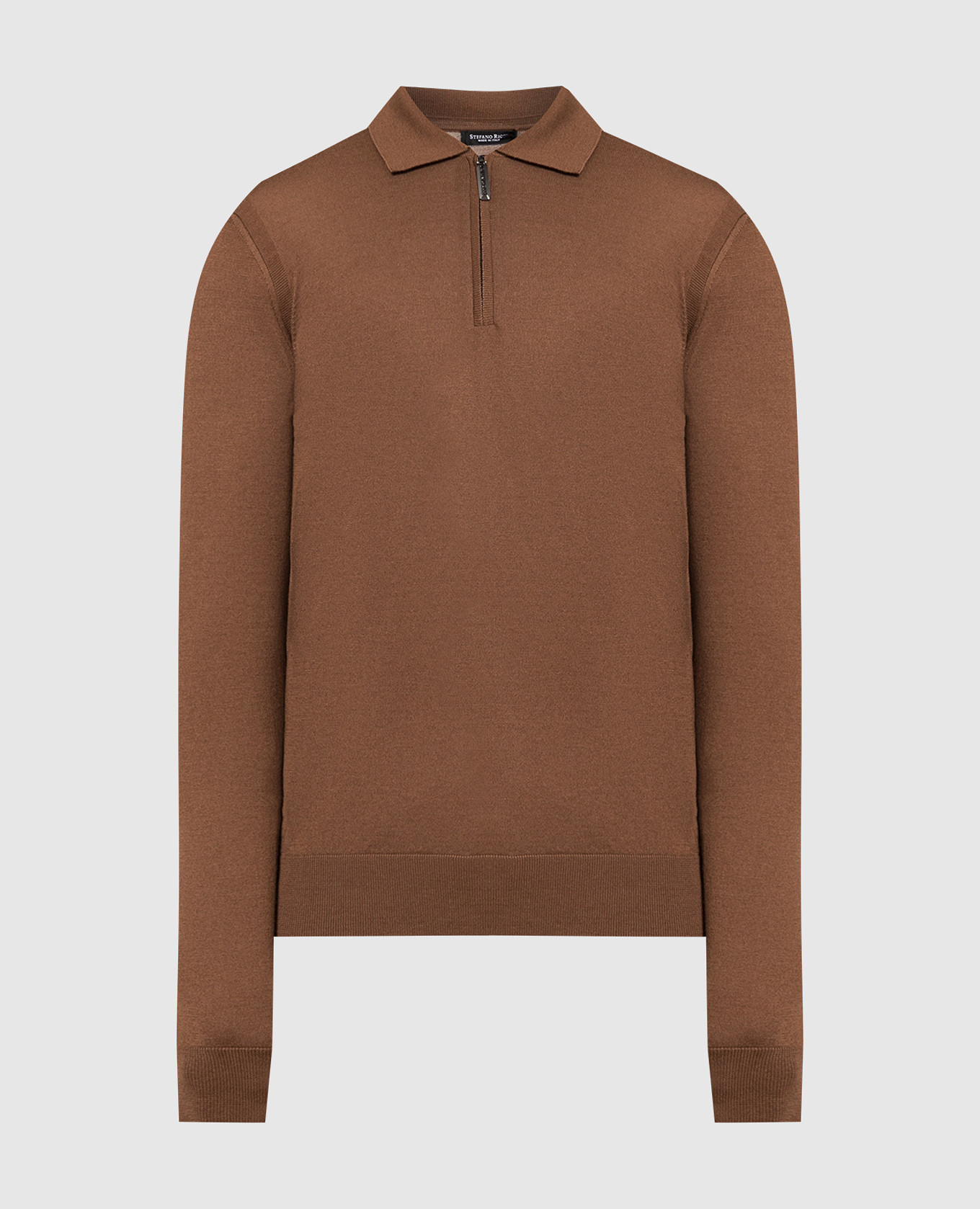 

Brown cashmere and silk polo shirt Stefano Ricci, Коричневый