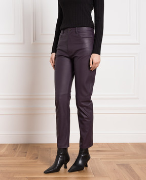 Simonetta Ravizza Purple leather pants GABRY