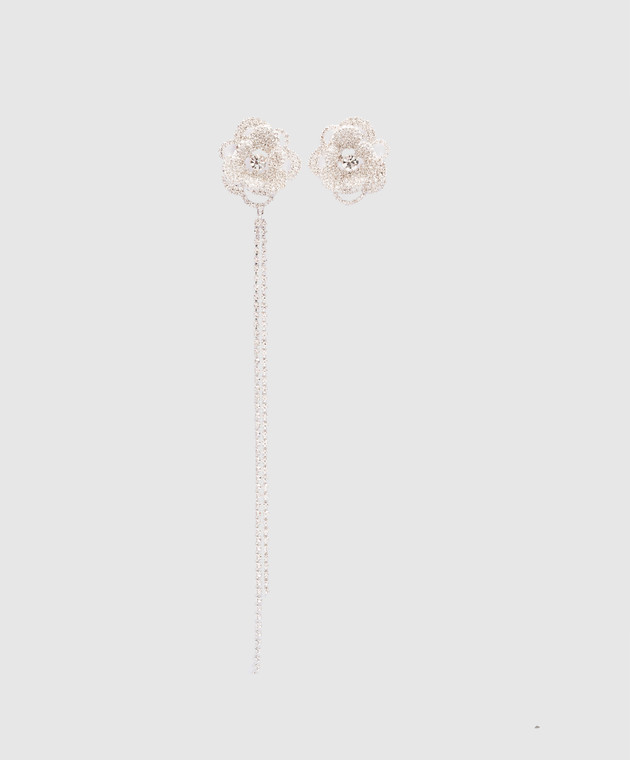 アクセサリーその他 MAGDA BUTRYM Woman Jewel Silver 704425 SILVER Magda Butrym Asymmetrical crystal-drop Dangle Earrings